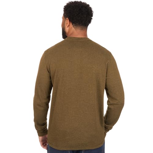 Coleman Long Sleeve Brushed Back Stretch Twill Double Knit Henley Shirt with Textured Fabric Detail4