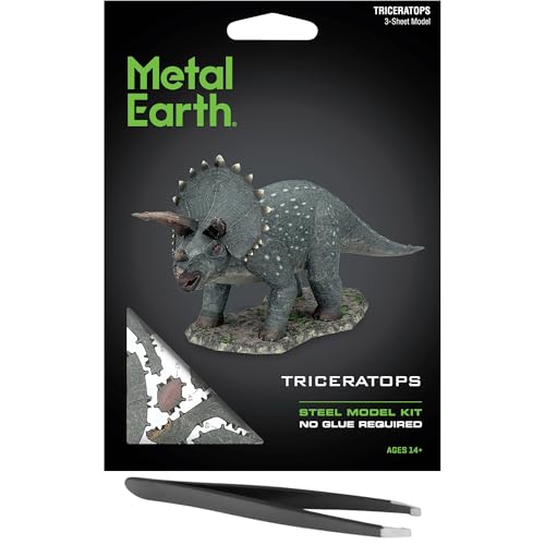 Kit Metal Earth Triceratops 3D montage facile sans colle avec pince