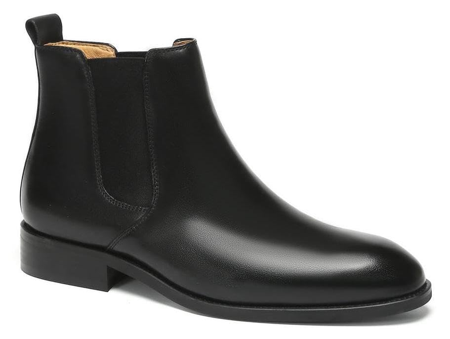Fashion Tailored Mens Chelsea Boots - Casual Dress Boot with Leather Sole- Rugged Style and Functionality - Rounded Toe2