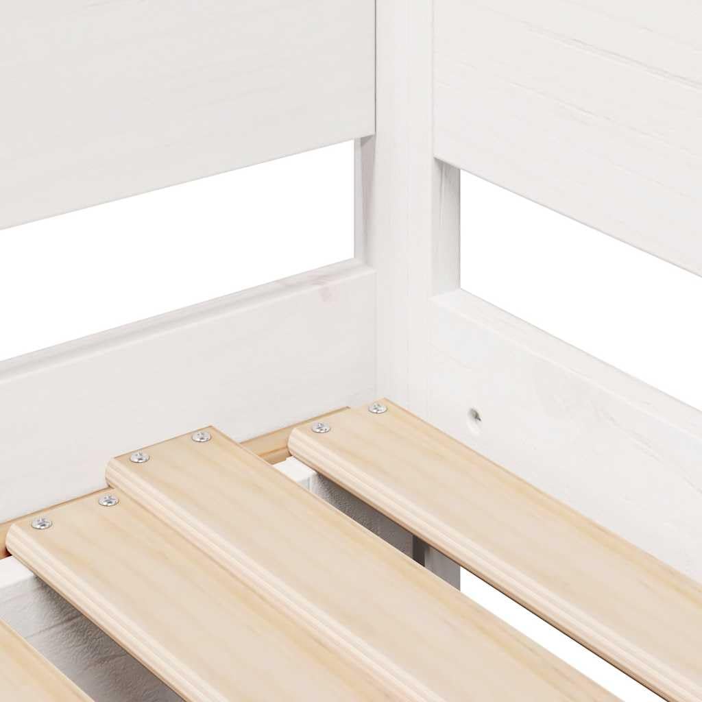 vidaXL Sofá Cama Nido con cajones sin colchón Blanco 90x190 cm