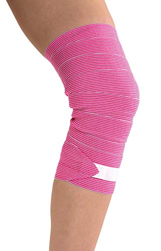 Medische elastische bandage met textiele sluiting 2 PACK Roza 1,5m*8cm