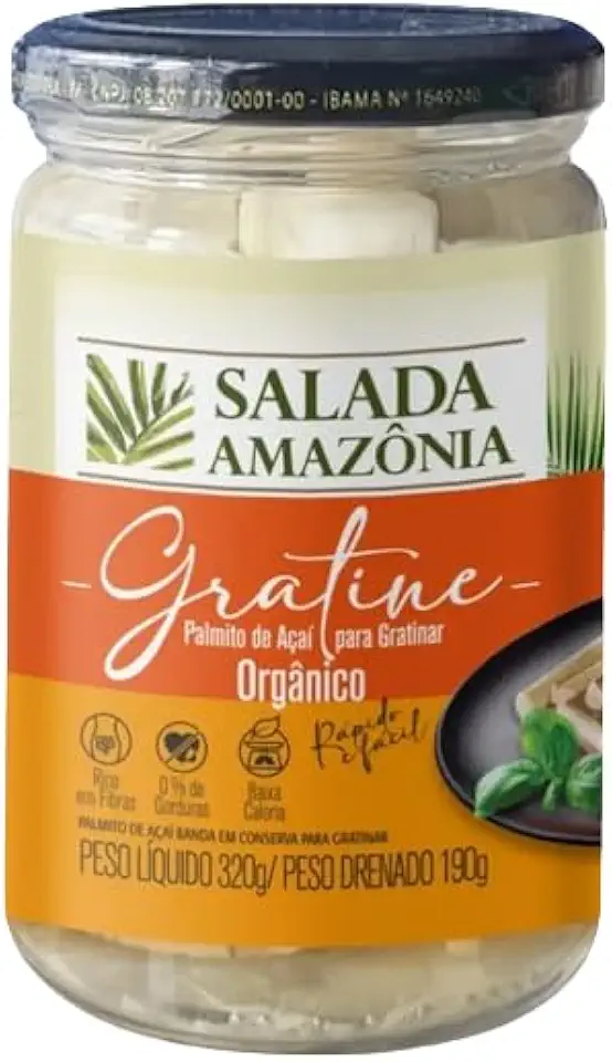 Palmito Açaí Gratine Orgânico Salada Amazônia 320g