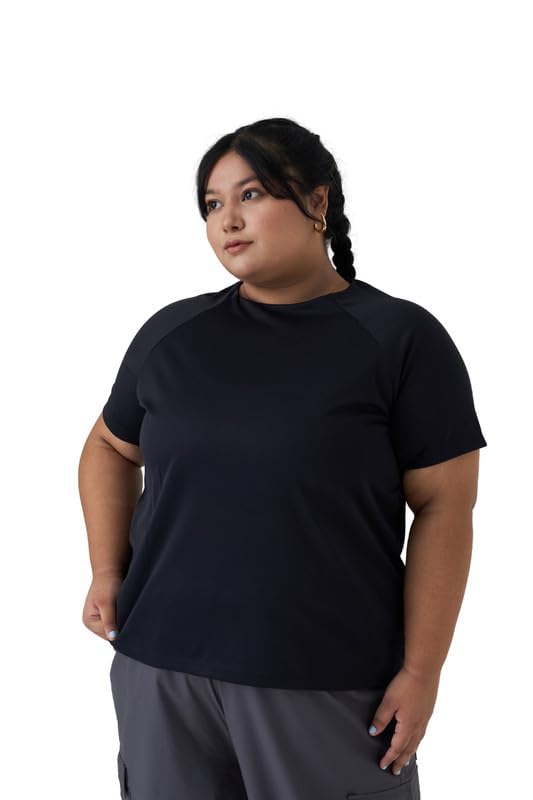 Spirit Animal Round Neck Activewear Top for Women | Relaxed Fit Activewear Training Top | Women Dry Fit Polyster T-Shirt | Raglan Sleeves Tshirts for Women | Mesh Tshirt for Women Gym, Workout, Sports-picture-20