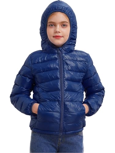 Hooded Puffer Jacket for Kids Girls Boys Packable Winter Warm Down Coat Outerwear2