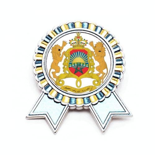 Broche emblème national du Maroc en métal taille M pour costume et veste