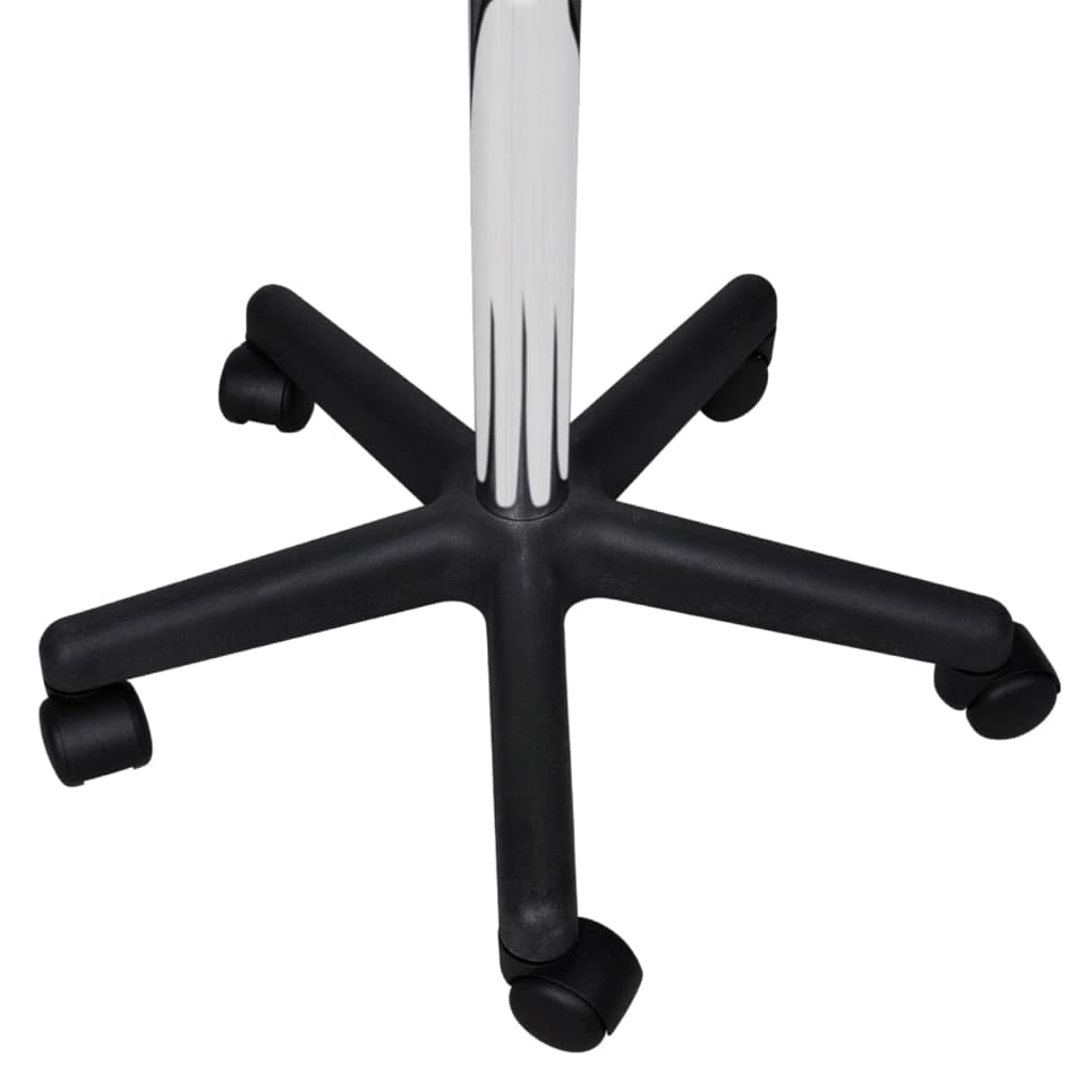 Juego de 2 taburetes de oficina en color rojo con resorte de gas regulable en altura, ruedas, acolchado ergonómico y piel sintética duradera para un trabajo cómodo en casa y oficina