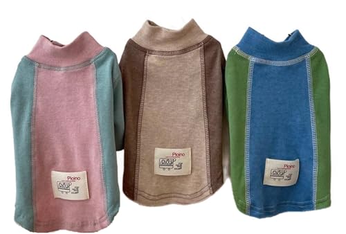 AttRex ペット服 春秋冬 犬の服 犬服 tシャツ 長袖 暖かい 保温 柔らかい ドッグウェア パーカー 小型犬 中型犬 わんこ服 猫服 脱毛保護 着脱簡単 洋服 散歩 お出かけ ペット用品 (S,ブルー)