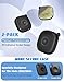 (2 Pack) Adhesive Case for Tile Mate 2024 Tracker with Sticker, Hidden Full Protective Anti-Lost Scratch Resistant Silicone Cover for Tile Life360 Mate Tracker Waterproof Tile Holder (Black+Black)