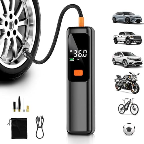 Pompe à air électrique sans fil gonfleur de pneu portable rechargeable avec jauge