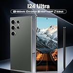 I24 Ultra 5G Unlocked Phones, Built in Pen, Smartphone Battery 6800mAh 6.8" HD Screen Unlocked Cell Phone, 6+256GB Android13 with 128G Memory Card, Face ID/Fingerprint Lock/GPS (Green) - Image 2