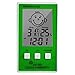 Termometr pokojowy 3 W 1 Cyfrowy Zegar Temperatura Higrometr Rejestrator Termometr Thermometre Kryty Termometr do pokoju/Łazienki Higrometr (Color : Green)