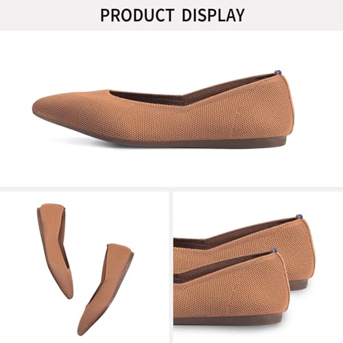 Image of Frank Mully Womens Pointed Toe Flats Knit Dress Shoes Comfort Women Shoes Softable