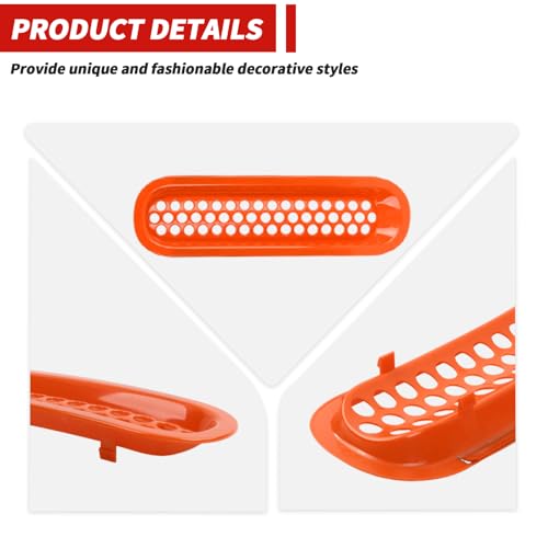 Image of Front Grille Inserts Grill Mesh Clip-on Trim Covers Exterior Accessories Compatible with Jeep Wrangler JK & JKU 2007-2017,Orange