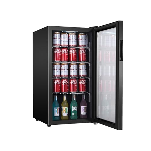 Equator SLIM 18in Freestanding Beverage Refrigerator 3.2 cf 117 cans 110V (Black)