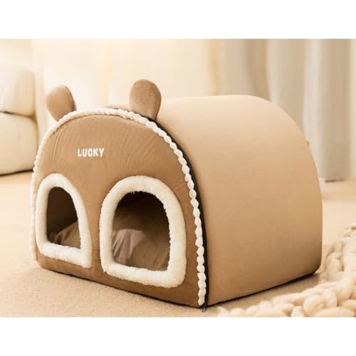 【Zebeer】 ペットベッド 冬用 ペットハウス ドーム型 室内 小型犬 猫用 洗える 暖かい 滑り止め クッション付き 快適 保温 寒さ対策 ぐっすり眠れる P18