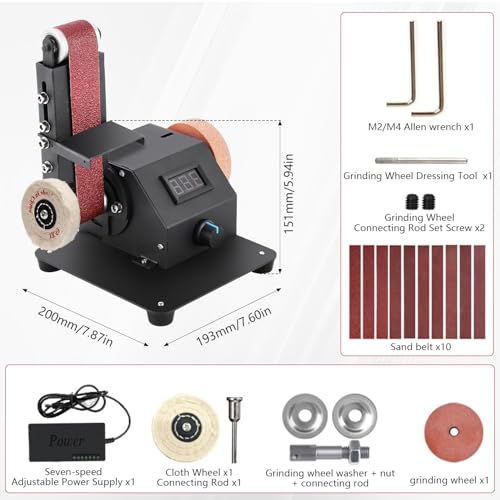 Mini ponceuse électrique à vitesse variable pour métal et aluminium - 7