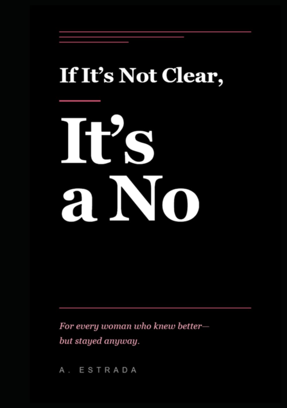 IF IT’S NOT CLEAR, IT’S A NO: For every woman who knew better— but stayed anyway.