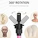 ZQIAN BEAUTY 25 Inch Wig Stand Tripod, Adjustable Mannequin Head Stand, Wig Head Stand for Training Heads And Canvas Block Head (Pink, Mannequin Head Not Included)