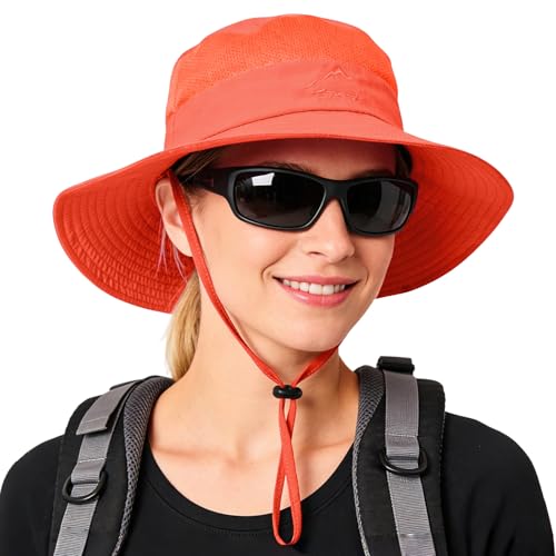 Image of Sun Hats for Men Women Fishing Hat UPF 50+ Breathable Wide Brim Summer UV Protection Hat