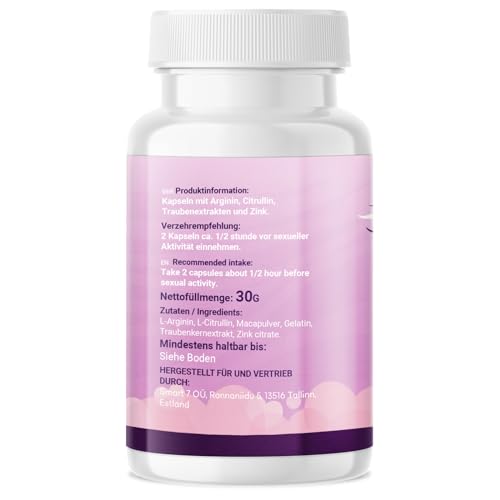 NEU: Only Passion Kapseln - Aphrodisiakum mit Sofortwirkung, hochdosiert Libido steigern mit L-Arginin, Maca & Zink - bessere Leistung, Luststeigerung für die Frau