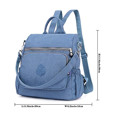 Image of MINTEGRA Women Shoulder Backpack Multi-Pocket Nylon Purse Large Capacity Waterproof Casual Daypack