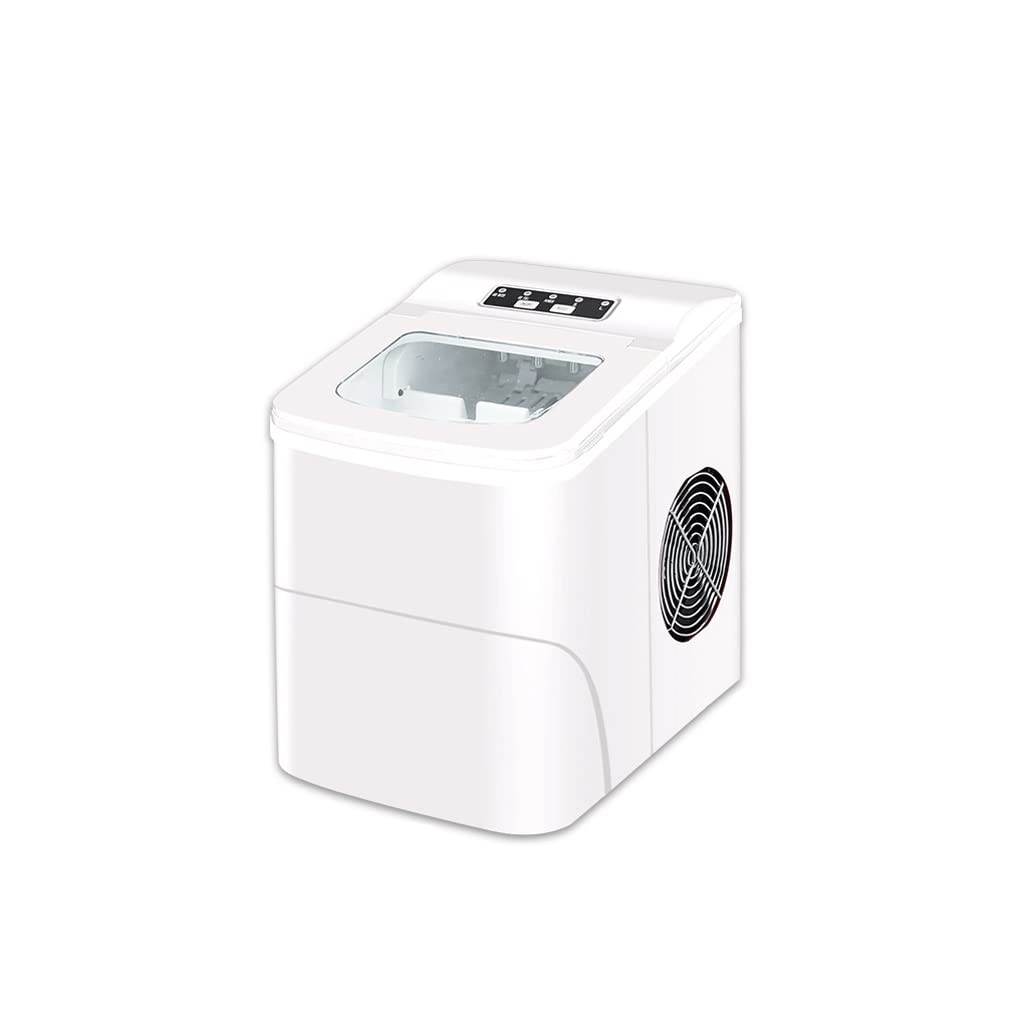 RJJ Fabricante de hielo pequeño for el hogar literario de dormitorios blancos frescos mini 15 kg de hielo Cube fabricante de hielo