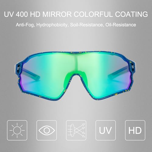 Image of ROCKBROS Polarized Sports Sunglasses Men Women - UV400 Protection Goggle with Myopia Frame for Running Cycling Driving