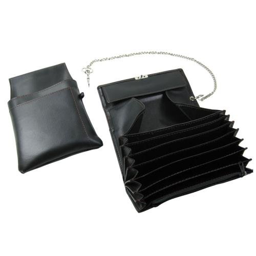 nean Kelner-taxi-geldbeurs met holstersteekzakje en ketting, zwart, Uniseks, Klassiek - Image 8