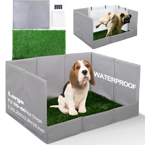 HQ4US 4LEGS Dog Grass Pad with Tray Foldable Dog Litter