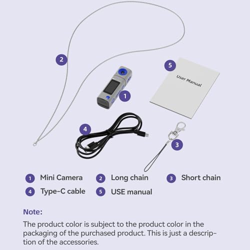 Rangement extensible et multi langues sur cette petite caméra 1080p vlogs fashion - 5