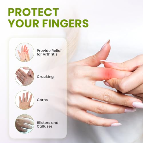 Image of Kimihome 20 PCS Gel Finger Sleeve Protectors - Silicone Finger Sleeves with Aloe Vera Extract - Finger Cots Bandages Provide Relief for Finger Cracking, Corns, Blisters and Calluses Protect (Blue)
