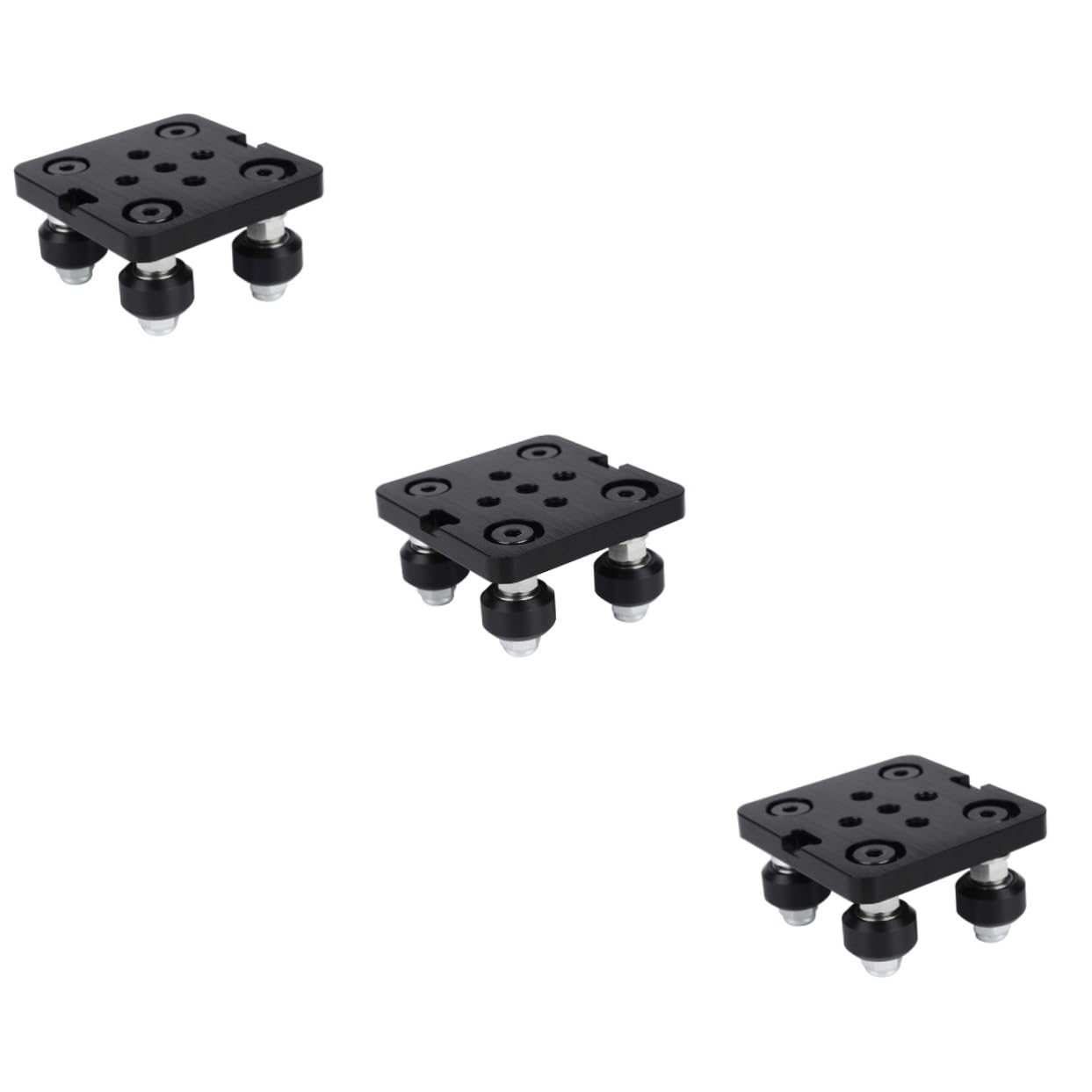 Healeved Lot De 3 Poulies De Plaque De Portique En Aluminium Pour Imprimante 3d Installation Simple Pour Projets Ferroviaires