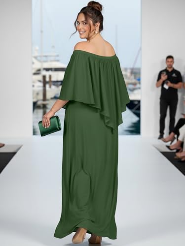 Image of KOH KOH Womens Strapless Off Shoulder Flattering Cocktail Maxi Dress Gown