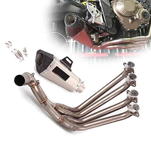 排気システムフロントミッドリンクパイプエスケープ 51 ミリメートルマフラーチューブステンレス鋼に適合するCB650F CB650R CBR650 CBR650F 2014 2015 2016 2017 2018 2019 2020