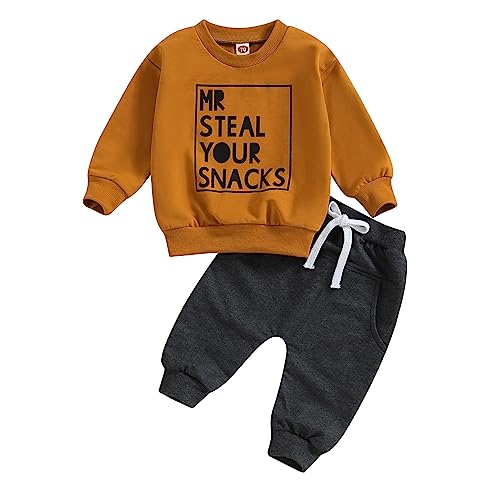 Image of Toddler Baby Boy Summer Clothes Short Sleeve Letter Print Stripe T-Shirt with Elastic Waist Shorts Set Summer Outfit