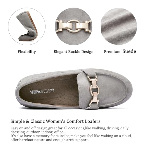 Image of VERDASCO Women's Loafers Comfort Slip-Ons Flat Work Shoes Casual Moccasins Penny Loafers Lady Dress Shoes