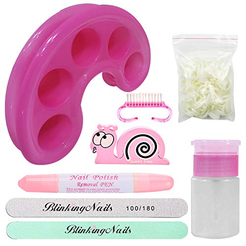 2pc Five Fingers Soak Bowl Color Pink,50pc Ring Nail Display Card,Dispenser Bottle,Nail File,Fine Nail Buffer Block,Nail Brush,Toe Separators,Nail Art Correction Pen for Gel Nail Polish Remover Set 2pc Five Fingers Soak Bowl Color Pink,50pc Ring Nail Display Card,Dispenser Bottle,Nail File,Fine Nail Buffer Block,Nail Brush,Toe Separators,Nail Art Correction Pen for Gel Nail Polish Remover Set