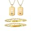 Gold Necklaces+Bracelets/King Queen