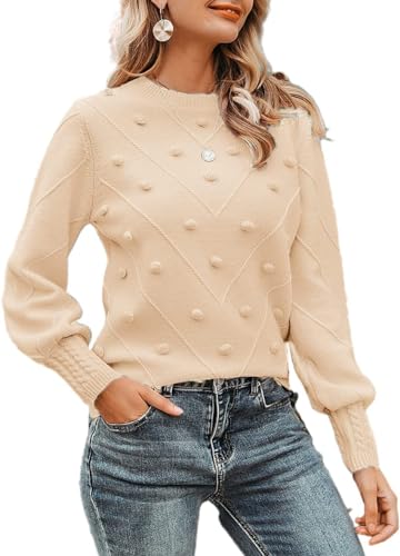 Women's Casual Sweater Solid Color Knitted Pullover Top Long Sleeve Turtleneck Sweater