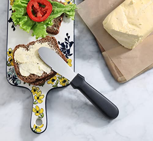 New Star Foodservice 43013 Plastic Handle Butter Spreader, 8.75-Inch, Black, Set Of 4 #TOP4