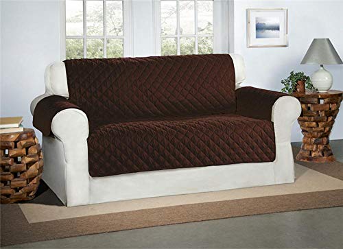 Safari Homeware Cubre Chocolate/Marrón para Sofás de 2 Plazas - Protector para Sofás Muebles Acolchado de Lujo