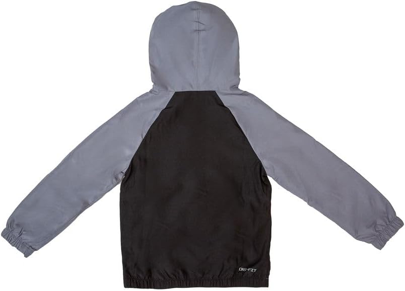 Nike Sportswear Light Weight Hooded Windrunner Full-Zip Jacket- Black/Grey - Kids Size 4