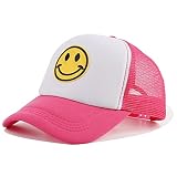 RUINUO Smile Face Baseball Cap Adjustable Trucker Hat Smile Foam Mesh Back Hats...