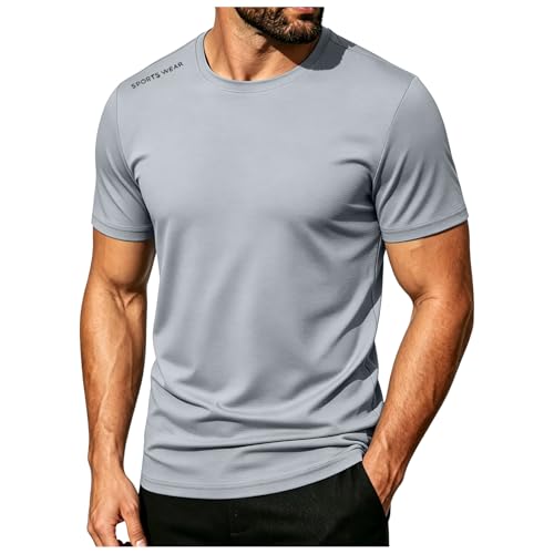 Camisas para Hombre Camisa Ultra cómoda Texturizada Transpirable Refrescante Sedosa Zapatillas De De Hombre (Light Gray, L)