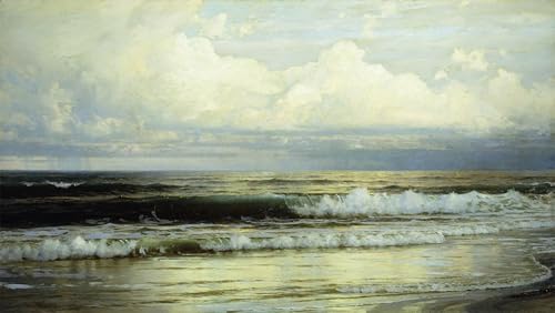 Affiche impression sur toile de William Trost Richards nuages et mer 60x90cm