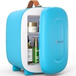Réfrigérateur mini Hansburg pour soins de la peau, refroidisseur et réchauffeur portable, petit réfrigérateur de 4 litres / 6 canettes avec option 12V AC / DC / USB pour aliments, boissons, maquillage, dortoir, bureau et voiture