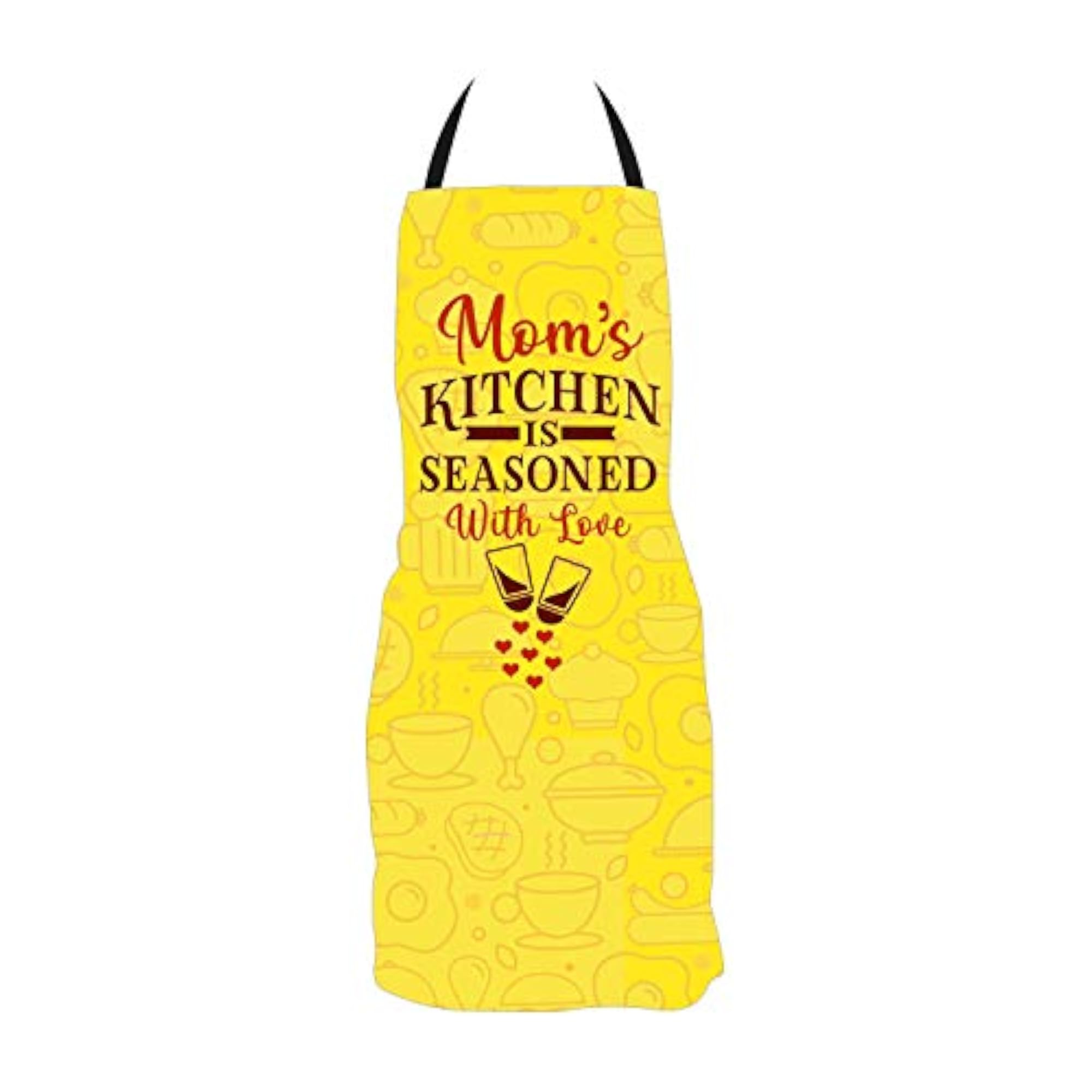 TheYaYaCafe Mom's Kitchen is Seasoned with Love Chef Apron with Chef Hat