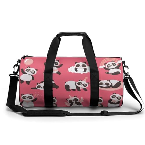 Sac week-end Panda Rose duffel bag de gym et voyage pour camping et plein air