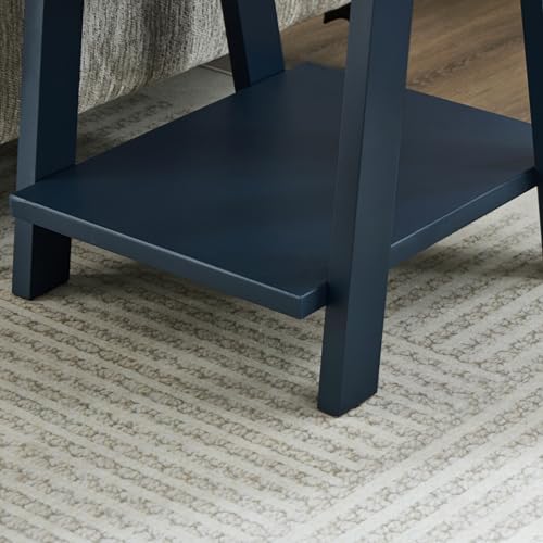 Roundhill Furniture Athens Contemporary Wood Shelf End Table in Navy Blue by Roundhill Furniture - Used condition - Image 5