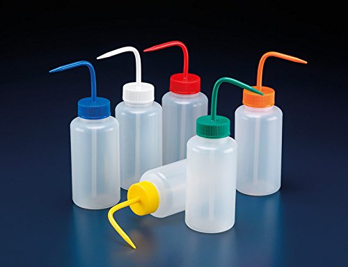 SCILABWARE761775 Wash Bottle Wide-necked AZLON Virgin with Removable Spray, 500 ml, Orange (Pack of 5)